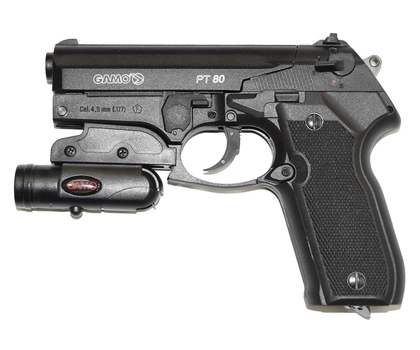 Пистолет пневматический GAMO PT-80 Combo laser, кал.4,5 мм